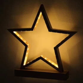 DBA LED Dřevěná Dekorace – Svítící Hvězda