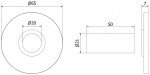 MEXEN - Krycí rozeta pro připojení radiátoru, chrom W904-000-01