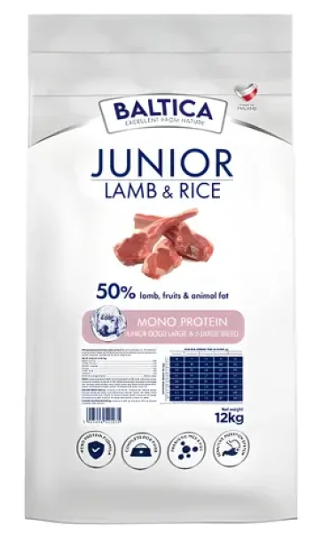BALTICA Nutraceutic Puppy Monoprotein Lamb Rice 12 kg / Kompletní krmivo pro štěňata / bez lepku / bez kuřecího