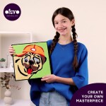 OKTO Malování hmotou podle čísel "Buldoček" 29x29 cm, OKTO, W051108