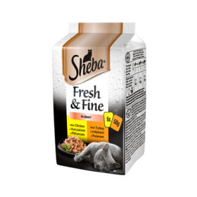 Sheba Fresh & Fine Mini drůbeží pokrmy v omáčce 6 x 50 g
