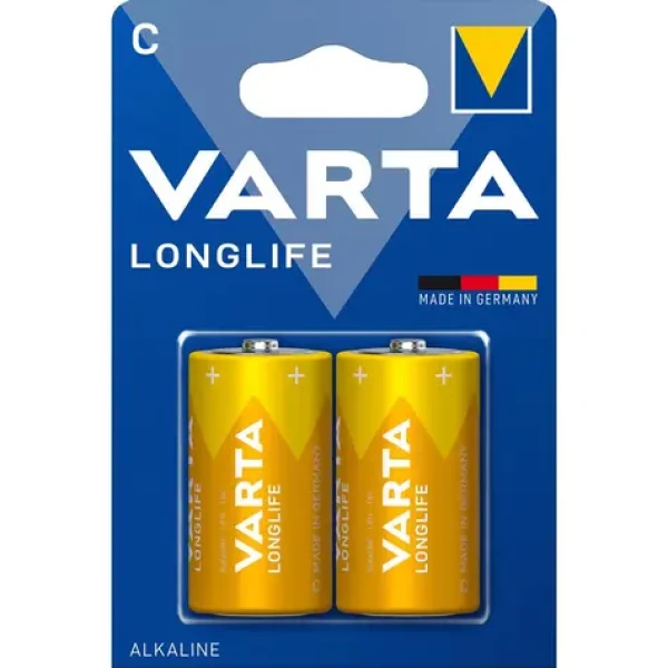 Varta Longlife Baterie Baby C LR 14 / 1.5V / 7800mAh / alkalická / 2ks / v blistru (174381)