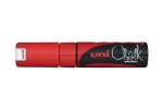 Křídový popisovač UNI - PWE-8K Chalk Marker, 8 mm, červený