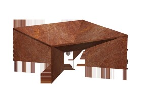 Zahradní ohniště z cortenu Focus 1017, 70×70×30 cm