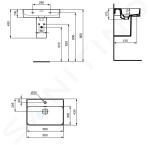 IDEAL STANDARD - Strada II Umyvadlo 600x430 mm, s přepadem, s otvorem pro baterii, bílá T300001