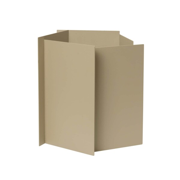 Ferm Living Kovový květináč Fragma Cashmere Small, béžová barva, kov