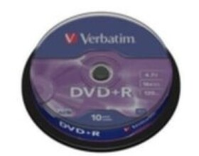 Verbatim 10ks DVD+R 4.7GB 16x / Spindl (43498)