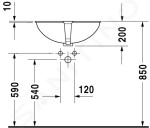 DURAVIT - Santosa Umyvadlo zápustné, 510x375 mm, s přepadem, bílá 0466510000