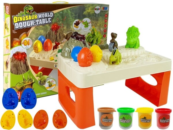 Mamido Dětský stoleček s plastelínou dinosauři