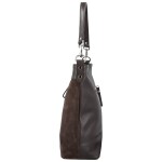 Trendy dámská kožená kabelka na rameno Alyssa, tmavě hnědá