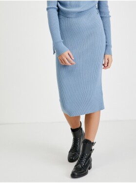 Světle modrá pouzdrová svetrová sukně Guess Calire - Dámské