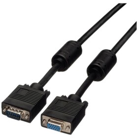 Roline VGA kabel VGA pólové Zástrčka, VGA pólové zásuvka 2.00 m černá 11.04.5352 zablokovatelný VGA kabel