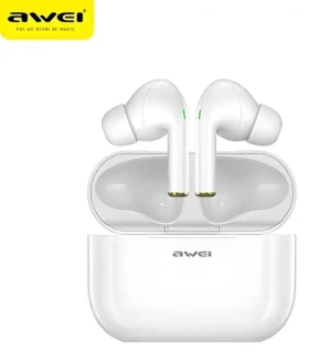 AWEI T29 bílá / Bezdrátová sluchátka / TWS / Bluetooth 5.0 / IPX4 / nabíjecí pouzdro (T26)