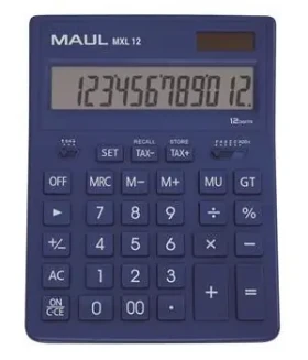 Maul MXL 12 TAX světle modrá / Stolní kalkulačka / 12místná / duální napájení (7267034)