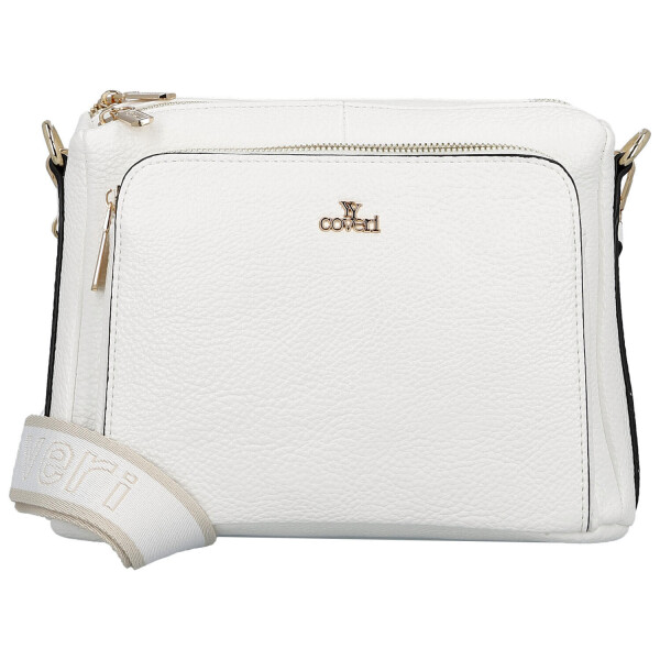 Trendy dámská koženková crossbody kabelka Chiara, bílá