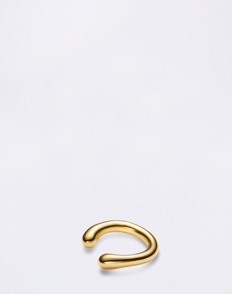 Maria Black Curl Ear Cuff Medium Gold Gold