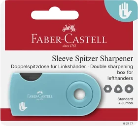 Faber-Castell Doppelspitzdose Sleeve L-Hand černá / Ořezávátko / dvojité / pro leváky (182777)