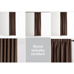 Zatemňovací závěs blackout RESTILO tmavě hnědý 140 x 245 cm 1 ks