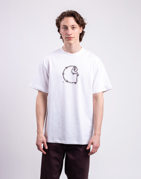 Tričko Carhartt WIP S/S Barbwire C T-Shirt White
