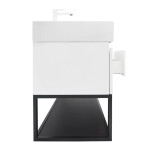 Koupelnová skříňka s umyvadlem SAT B-Way 119x30x45 cm bílá lesk BWAY120WU2BBF BWAY120WU2BBF