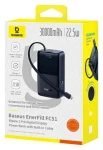 Baseus EnerFill FC51 Bipow2 Pro černá / Powerbanka / 30000 mAh / 22,5W / vestavěný USB-C kabel (6932172698645)