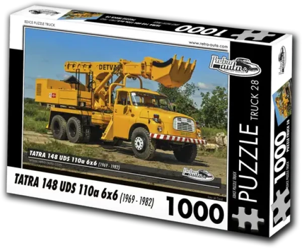 RETRO-AUTA Puzzle TRUCK č.28 Tatra 148 UDS 110a 6x6 (1969-1982)