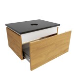 Koupelnová skříňka s žulovou krycí deskou SAT Feel 60x30x46 cm medový dub mat SATFEEL60DMZ SATFEEL60DMZ