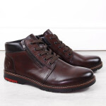 Kožené pohodlné zateplené boty Rieker M RKR625 brown 40