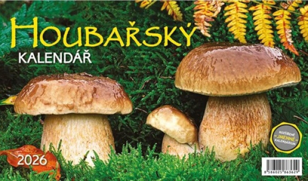 Kalendář 2026 Houbařský, stolní, 23 x 14 cm