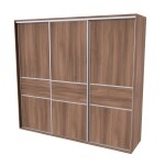 Nábytek Mikulík Skříň FLEXI 3 - 3x dveře dělené LTD ROZMĚR: (š/v/h) 280 x 220 x 65 cm