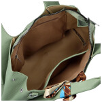 Módní dámská koženková kabelka do ruky Nerilly, modrozelená