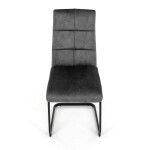 Židle jídelní, šedý samet, černá pohupová podnož