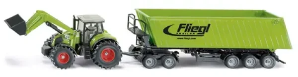 Siku Farmer Traktor předním nakladačem přívěsem 1:50