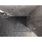 MEXEN/S - Lunar sprchový kout dveře křídlové pravá 80 x 80, transparent, chrom 834-080-080-01-00-P