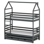 Posteľ Domček Dalia 80x160 graphite