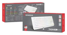 Genesis Thor 230 TKL RGB Outemu Red bílá / Herní bezdrátová klávesnice / Mechanická / US layout / USB, Bluetooth (NKG-2165)