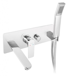 NOVASERVIS - Vanová nástěnná podomítková baterie ALGEO SQUARE chrom BAQ11P