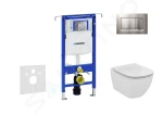 Geberit Set předstěnové instalace, klozetu sedátka Ideal Standard Tesi, tlačítka Sigma30, chrom mat/chrom 111.355.00.5 NF7