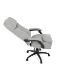 Kancelářské křeslo, světle šedá látka, synchronní mechanismus, podnožka