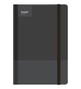 Blok A5, 100l, 80g, linkovaný - Casual Black s gumou