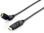 Equip HDMI 5m černý / Kabel HDMI / otočný konektor 180° / 4K 60Hz / HDMI 2.0, 18 Gbps, Ethernet (119365)