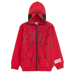 Mikina na zip s kapucí Spiderman -červené - 92 RED