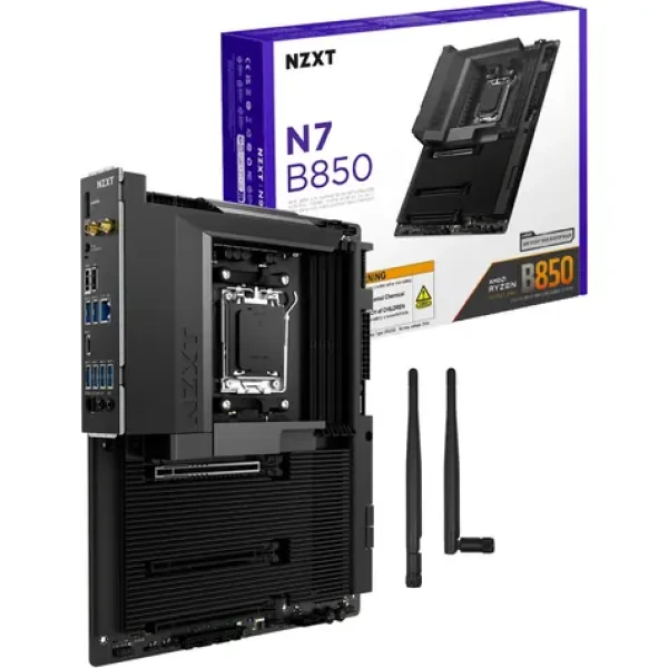 NZXT N7 B850 černá / B850 / 4x DDR5 / 1x 2.5GLAN / Wi-Fi 6E / ATX (N7-B85XT-B1)
