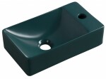 SAPHO - MARGITHA keramické umývátko 38x22cm, otvor pro baterii vpravo, petrolejová MGT38220