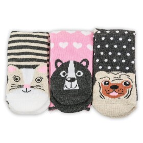 Veselé ponožky FUNNY dívčí - 3pack, Pidilidi, PD0136-01, holka - 23-26