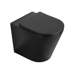 MEXEN - Rico mísa wc stojící Rimless včetně sedátka s slow slim, duroplast, černá mat 32724085