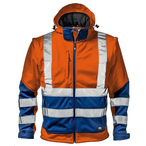 Sir Safety Bunda reflexní STARMAX 34567 softshellová oranžovo-modrá 3XL oranžovo-modrá