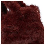 Stylová dámská plyšová kabelka do ruky Arianda, vínová