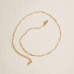 ELENYS Wave Chain – pozlacený náhrdelník 18K žluté zlato Délka: 40+5 cm / max. 45 cm