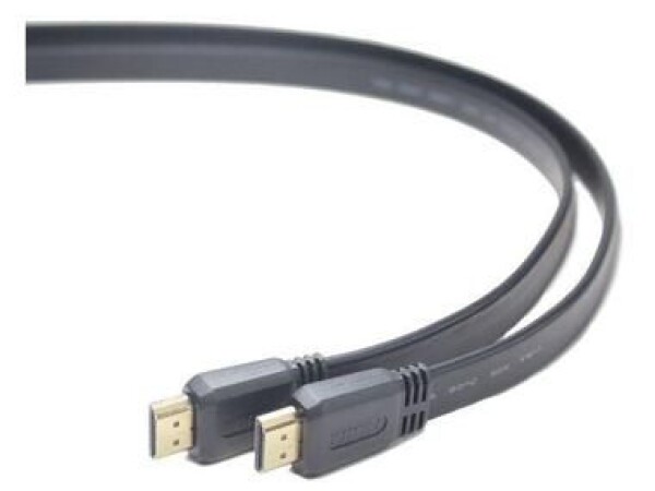 Gembird HDMI V1.4 male-male / plochý kabel s pozlacenými konektory / 1m / černý (CC-HDMI4F-1M)